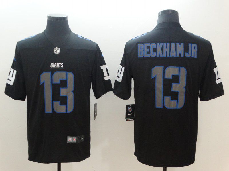 Men New York Giants 13 Beckham jr Nike Fashion Impact Black Color Rush Limited NFL Jerseys